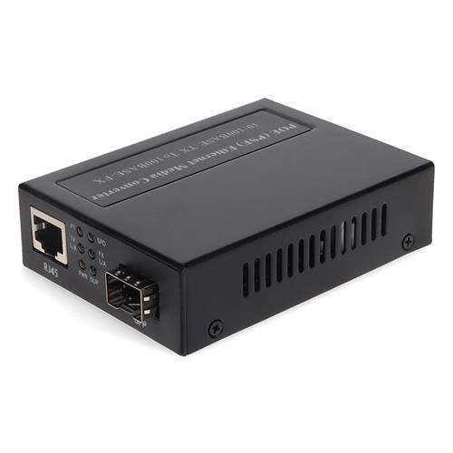 Picture of 10/100Base-TX(RJ-45) to Open SFP Port POE Media Converter