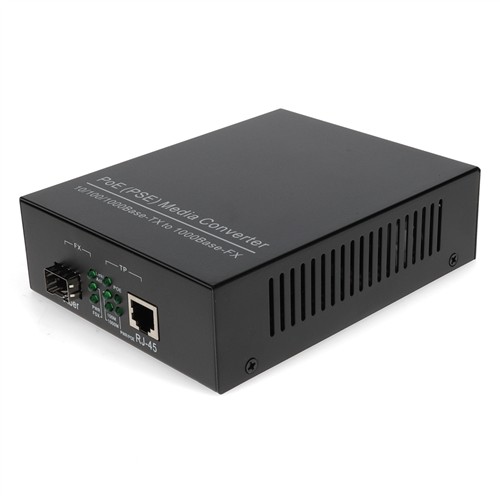 Picture of 10/100/1000Base-TX(RJ-45) to Open SFP Port POE+ Media Converter