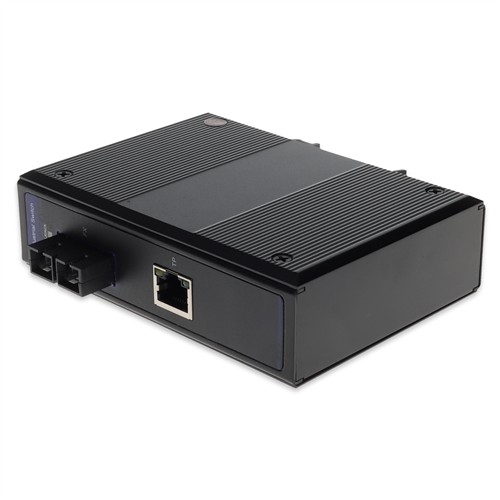 Picture for category 10/100/1000Base-TX(RJ-45) to 1000Base-SX(SC) MMF 850nm 550m Industrial Mini Media Converter With POE+