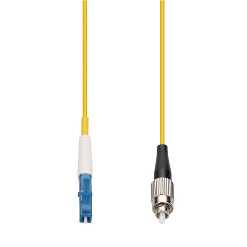 Picture of 95m LC to FC Yellow OS2 Simplex OFNP (Plenum-Rated) SMF Fiber Patch Cable