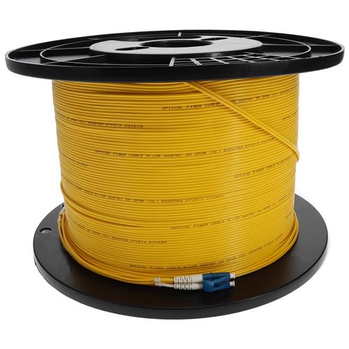 Picture of 150m LC to LC Yellow OS2 Duplex OFNR (Riser-Rated) SMF Fiber Patch Cable
