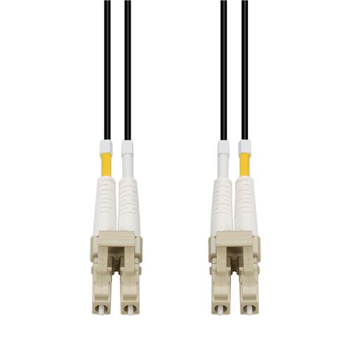 Picture of 15m LC to LC Black OM4 Duplex OFNR (Riser-Rated) Fiber Patch Cable