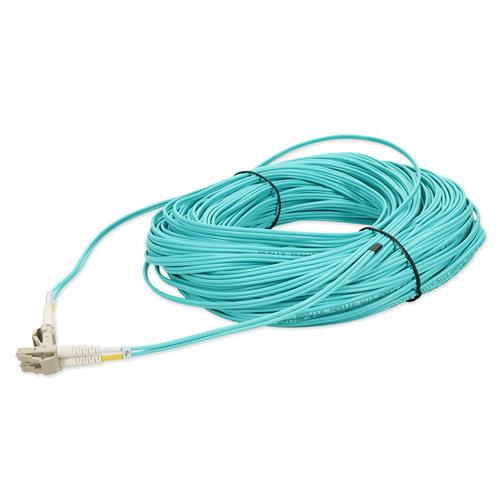 Picture of 200m LC to LC Aqua OM4 Duplex OFNP (Plenum-Rated) Fiber Patch Cable