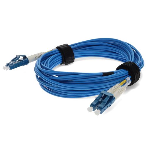 Picture of 25ft LC to LC Blue OS2 Duplex OFNR (Riser-Rated) SMF Fiber Patch Cable