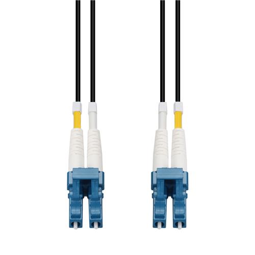 Picture of 3m LC to LC Black OS2 Duplex OFNR (Riser-Rated) TAA SMF Fiber Patch Cable