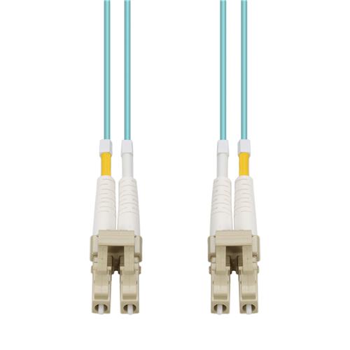 Picture of 40m LC to LC Aqua OM4 Duplex OFNP (Plenum-Rated) Fiber Patch Cable