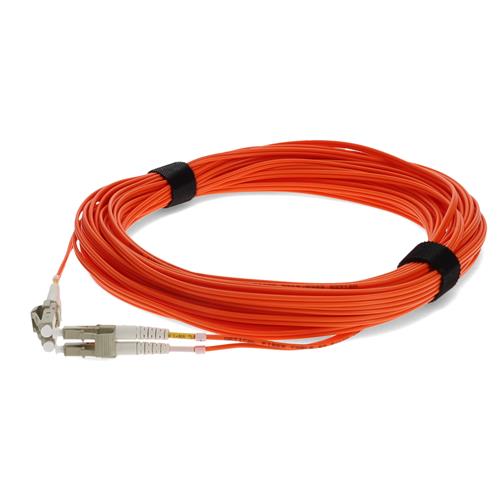 Picture of 50m LC to LC Orange OM1 Duplex OFNR (Riser-Rated) MMF Fiber Patch Cable