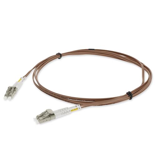 Picture of 5m LC to LC Brown OM4 Duplex OFNR (Riser-Rated) TAA Fiber Patch Cable