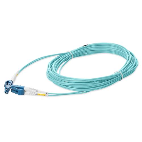 Picture of 5m LC to LC Aqua OS2 Duplex OFNR (Riser-Rated) SMF Fiber Patch Cable