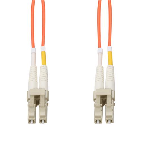 Picture of 1m LC to LC Orange OM2 Duplex Microboot, Snagless OFNR (Riser-Rated) Fiber Patch Cable
