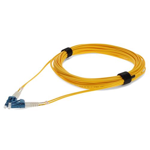 Picture of 35m LC to LC Yellow OS2 Duplex Microboot, Snagless OFNR (Riser-Rated) SMF Fiber Patch Cable