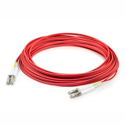 Picture of 20m LC to LC Red OM1 Duplex OFNP (Plenum-Rated) Fiber Patch Cable