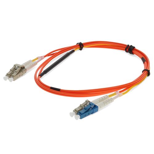 Picture of 5m LC (Male) Orange OM2 to LC (Male) Yellow OS2 Duplex OFNR Mode Conditioning Cable