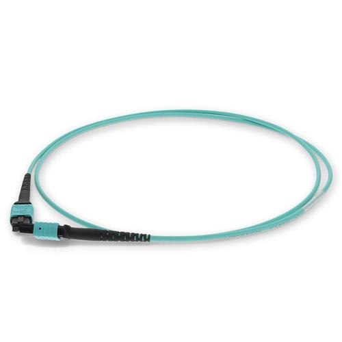 Picture of 3m MPO/UPC to MPO/UPC Aqua OM3 OFNR (Riser-Rated) 12-Strand Fiber Patch Cable