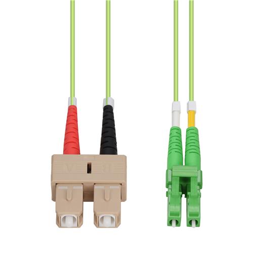 Picture of 40m SC to ALC Lime Green OM5 Duplex OFNR (Riser-Rated) Fiber Patch Cable