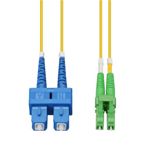 Picture of 8m SC to ALC Yellow OS2 Duplex OFNR (Riser-Rated) SMF Fiber Patch Cable