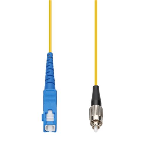 Picture of 2m SC to FC Yellow OS2 Simplex OFNR (Riser-Rated) SMF Fiber Patch Cable