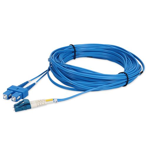 Picture of 12m SC to LC Blue OS2 Duplex OFNR (Riser-Rated) SMF Fiber Patch Cable