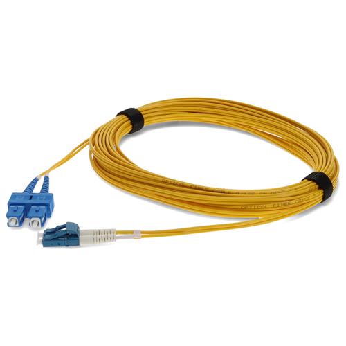 Picture of 5m SC to LC Yellow OS2 Duplex OFNP (Plenum-Rated) SMF Fiber Patch Cable
