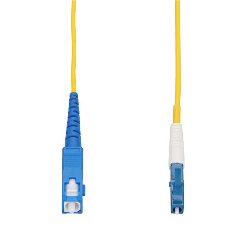 Picture of 1m SC to LC Yellow OS2 Simplex Microboot, Snagless OFNR (Riser-Rated) SMF Fiber Patch Cable