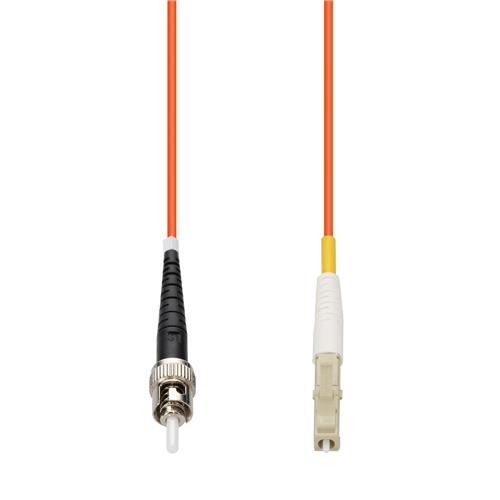 Picture of 0.5m ST to LC Orange OM1 Simplex OFNP (Plenum-Rated) MMF Fiber Patch Cable