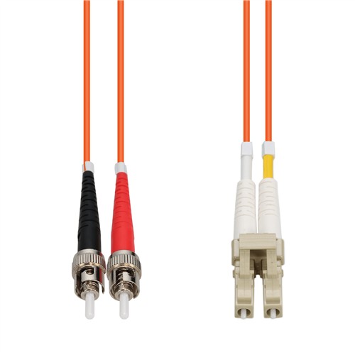 Picture for category 0.5m ST to LC Orange OM1 Duplex OFNR (Riser-Rated) MMF Fiber Patch Cable