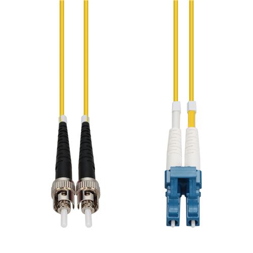 Picture of 1m ST to LC Yellow OS2 Duplex OFNR (Riser-Rated) TAA SMF Fiber Patch Cable