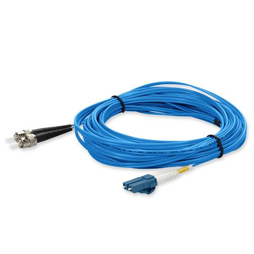 Picture of 5m ST to LC Blue OS2 Duplex OFNR (Riser-Rated) SMF Fiber Patch Cable