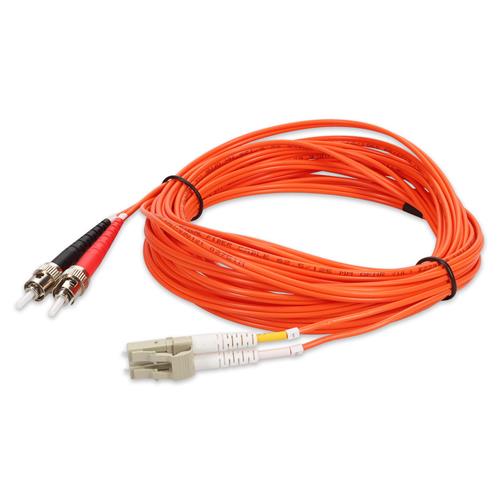 Picture of 8m ST to LC Orange OM1 Duplex OFNR (Riser-Rated) MMF Fiber Patch Cable
