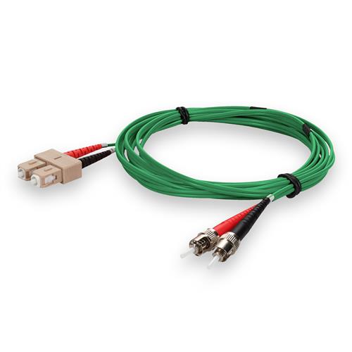 Picture of 3m ST to SC Green OM1 Duplex OFNR (Riser-Rated) MMF Fiber Patch Cable