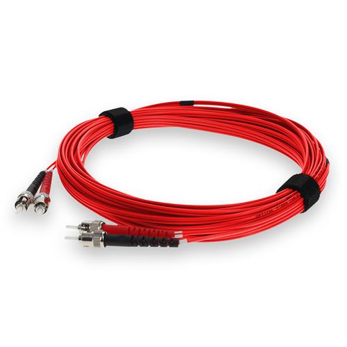 Picture of 5m ST to ST Red OM3 Duplex OFNR (Riser-Rated) Fiber Patch Cable