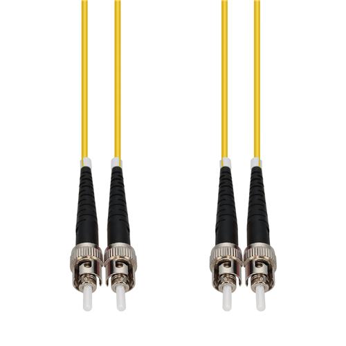 Picture of 8m ST to ST Yellow OS2 Duplex OFNP (Plenum-Rated) SMF Fiber Patch Cable