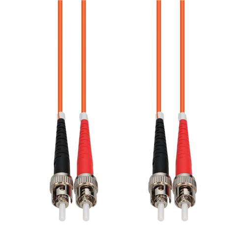 Picture of 9m ST to ST Orange OM2 Duplex OFNP (Plenum-Rated) Fiber Patch Cable