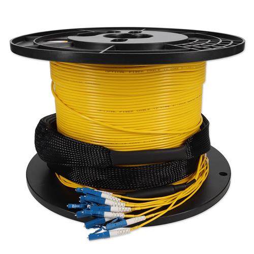 Picture for category 575ft 12xLC to 12xLC Yellow OS2 OFNR (Riser-Rated) Fiber Trunk Cable with Pulling Eye