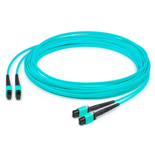 Picture for category 5m MPO/UPC to MPO/UPC Aqua OM4 OFNR (Riser-Rated) 24-Strand Fiber Trunk Cable