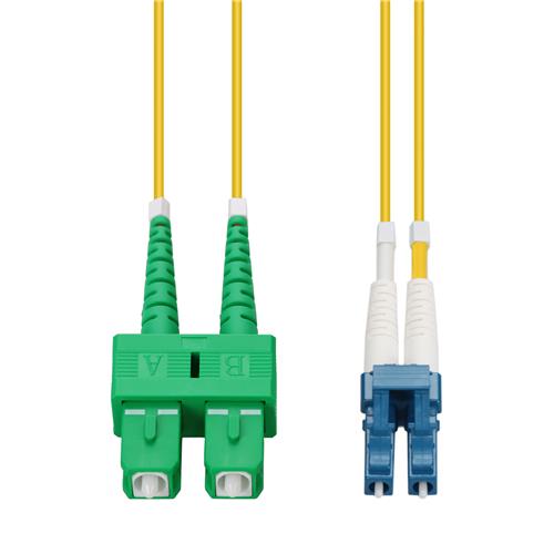 Picture of 2m ASC to LC Yellow OS2 Duplex OFNR (Riser-Rated) SMF Fiber Patch Cable