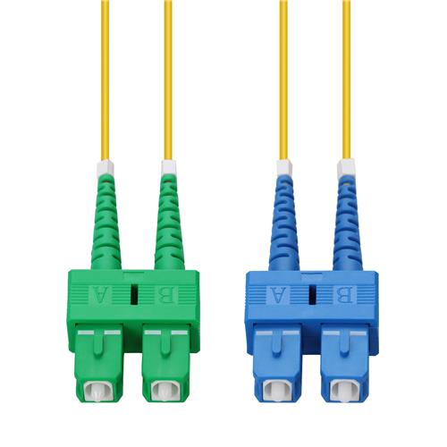 Picture of 3m ASC to SC Yellow OS2 Duplex OFNR (Riser-Rated) SMF Fiber Patch Cable