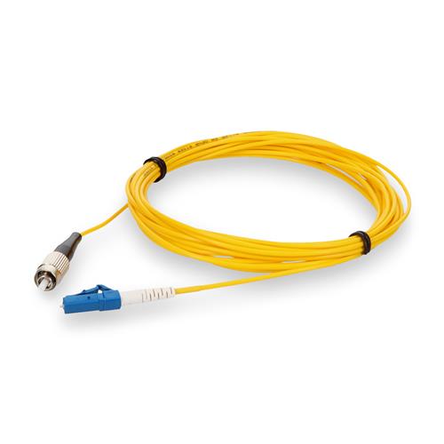 Picture of 2m LC to FC Yellow OS2 Simplex OFNR (Riser-Rated) SMF Fiber Patch Cable