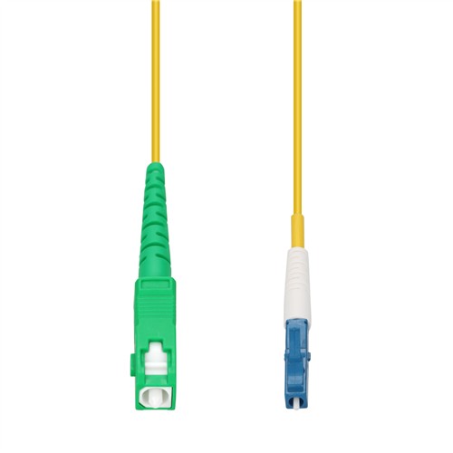 Picture for category 6m ASC to LC Yellow OS2 Simplex OFNR (Riser-Rated) SMF Fiber Patch Cable