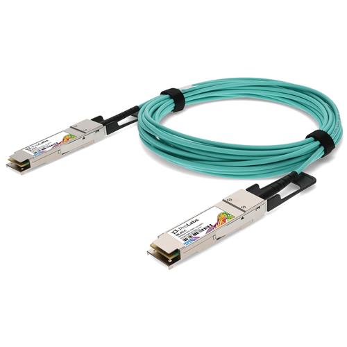 Picture of Gigamon Systems® CBL-411 Compatible TAA Compliant 40GBase-AOC QSFP+ Active Optical Cable (850nm, MMF, 11m)