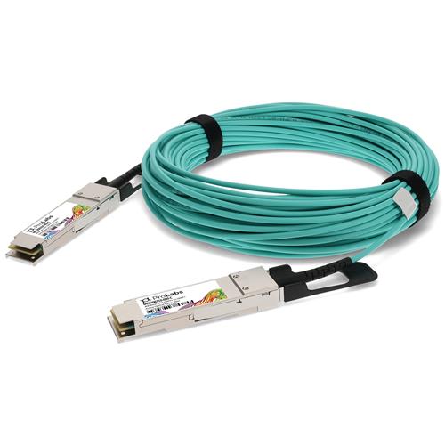 Picture of Mellanox® MC2206310-050 Compatible TAA Compliant 40GBase-AOC QSFP+ Active Optical Cable (850nm, MMF, 50m)