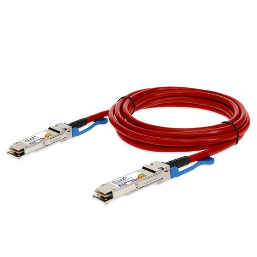 Picture for category Mellanox® MCP1600-C003 Compatible TAA Compliant 100GBase-CU QSFP28 Red Direct Attach Cable (Passive Twinax, 3m)