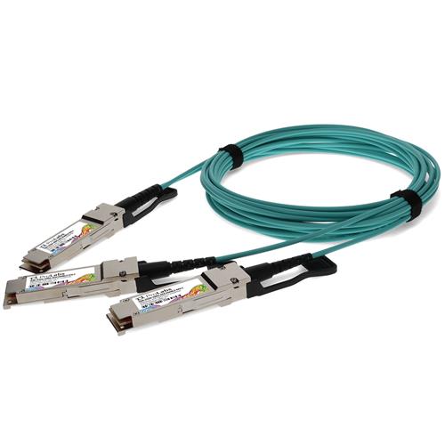 Picture of Mellanox® Compatible TAA 200G-AOC QSFP56 to 2xQSFP56 Infiniband HDR Active Optical Cable (850nm, MMF, 2m, LSZH)