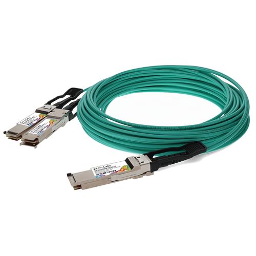 Picture of MSA and TAA Compliant 200G-AOC QSFP56 to 2xQSFP56 Active Optical Cable (850nm, MMF, 3m, LSZH)
