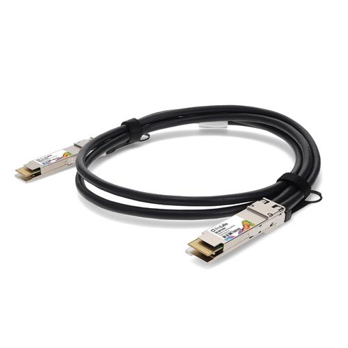 Picture of Cisco® QDD- 200-CU1M Compatible TAA Compliant 200GBase-CU QSFP-DD to QSFP-DD NRZ Direct Attach Cable (Passive Twinax, 1m)