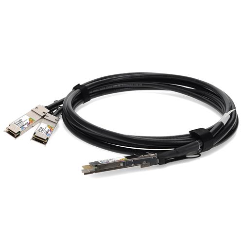 Picture of MSA and TAA Compliant 200GBase-CU QSFPDD to 2x 100Gb QSFP28 Direct Attach Cable (Passive Twinax, 1m)
