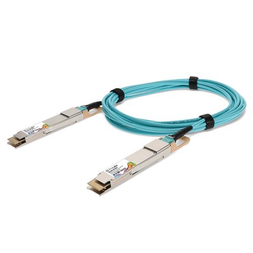 Picture of Cisco® QDD-400G-AOC10M Compatible TAA Compliant 400GBase-AOC QSFP-DD to QSFP-DD Active Optical Cable (850nm, MMF, 10m)
