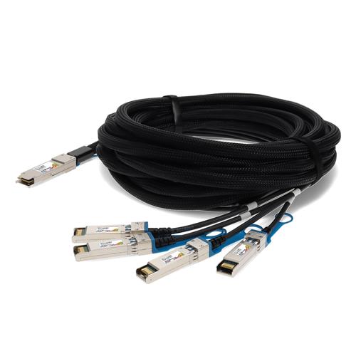 Picture of Juniper Networks® QFX-QSFP-DACBO-1MA Compatible TAA Compliant 40GBase-CU QSFP+ to 4xSFP+ Direct Attach Cable (Active Twinax, 1m)