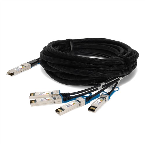 Picture of Alcatel-Lucent Nokia® Compatible TAA 40GBase-CU QSFP to 4xSFP+ Transceiver (Twinax DAC, 7m, Active)
