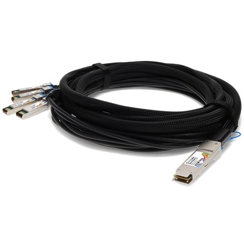 Picture of Alcatel-Lucent Nokia® Compatible TAA 40GBase-CU QSFP+ to 4xSFP+ Direct Attach Cable (Passive Twinax, 2m)